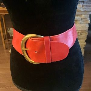 Donna Karan vintage orange leather belt